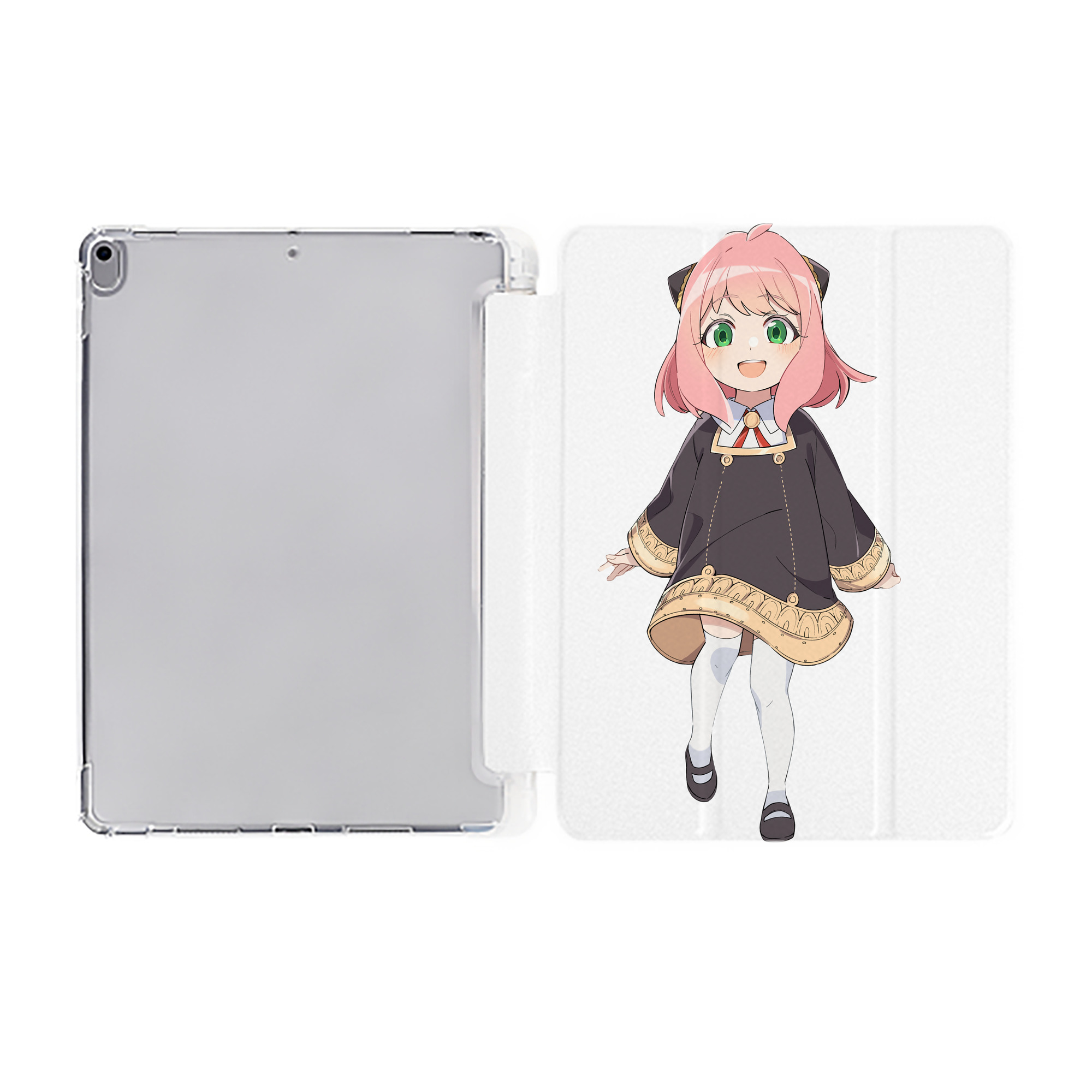 （画像用） SPY×FAMILY间谍家家酒 IPad ケース ペン収納付き 三つ折りスタンド PUレザー×シリコン 対応機種9.5/10.5/10.9インチ